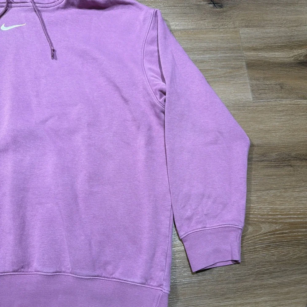 Nike Women's LARGE Center Swoosh Club Fleece Oversized Hoodie Purple Sportswear